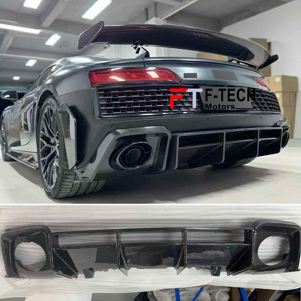 2023 R8 Diffuser Dry Carbon Fiber Rear Diffuser GT Style for Audi R8 2019 - 2023 – F ...