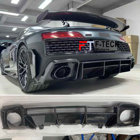 Dry Carbon Fiber Rear Diffuser GT Style for Audi R8 2019 - 2023