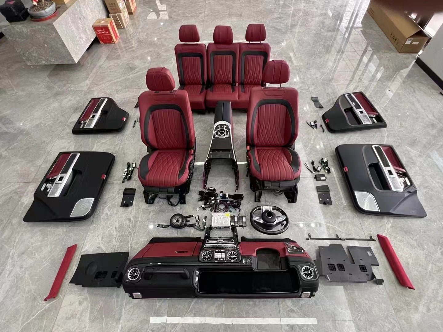 Customized full interior upgrade kit for Mercedes Benz G Class W463 2013-2018 to new W463A W464 2019+