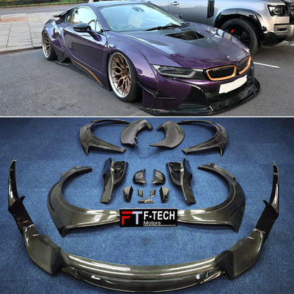 Carbon fiber wide body kit for BMW i8 2014 - 2018 liberty walk