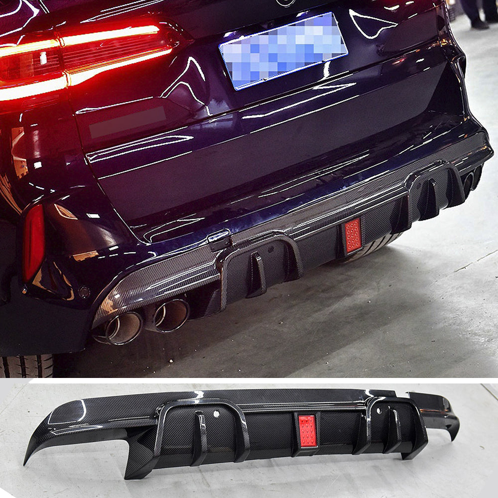 Dry carbon fiber rear diffuser for BMW X5M F95 X6M F96 2019 - 2023