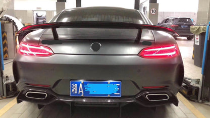 Dry carbon fiber rear wing spoiler for Mercedes Benz AMG GT 2014 - 2017 Mansory