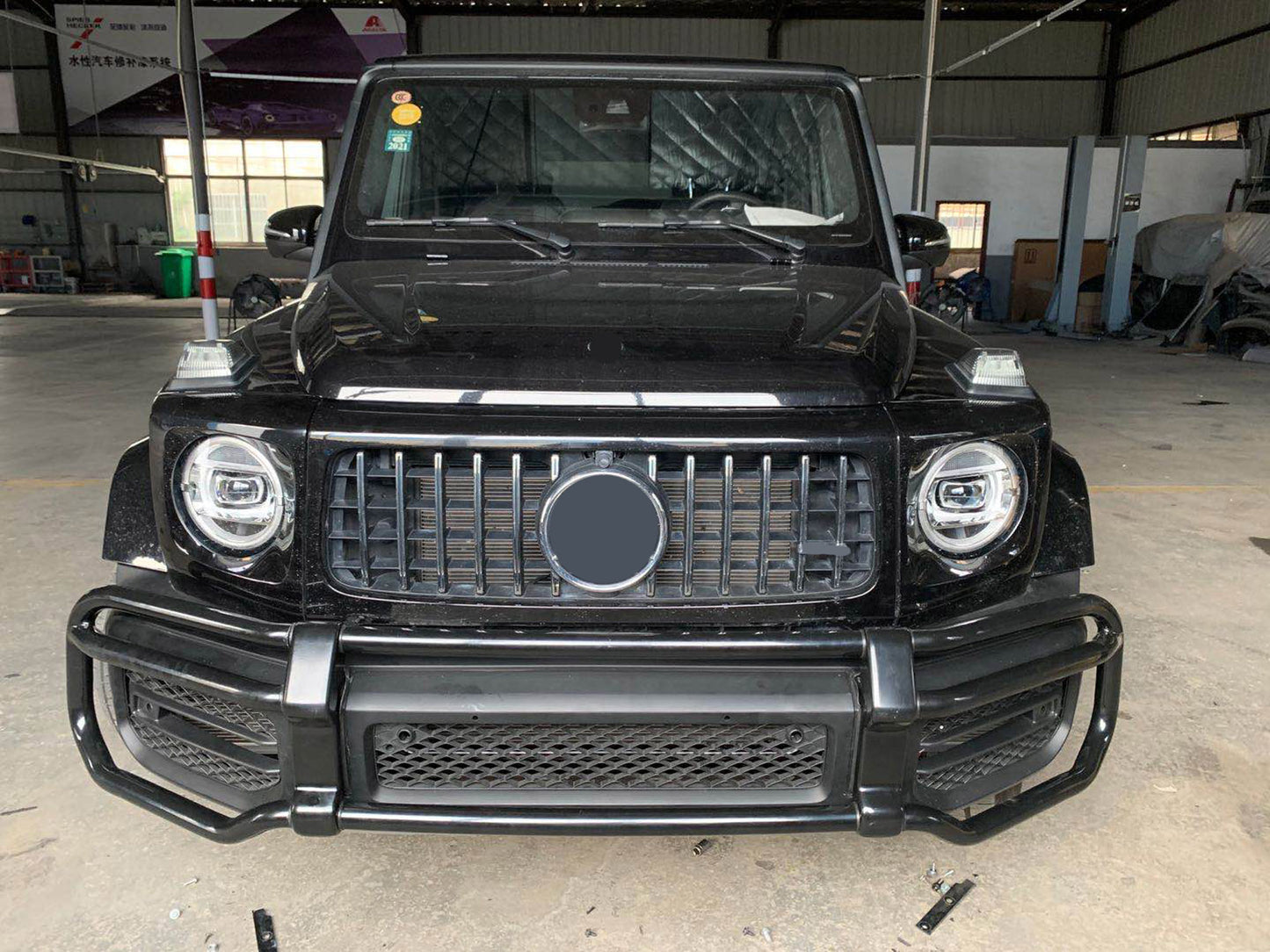 Grille guard bull bar for Mercedes Benz G class W463A W464 G63 AMG 2019 - 2023