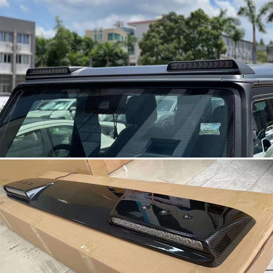 Dry carbon roof light bar for Mercedes Benz G-class W463A W464 G63 G550 G500 G350D AMG 2019 - 2023