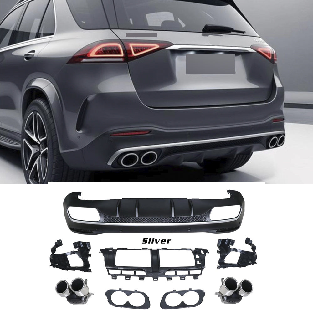 Mercedes Benz GLE53 rear diffuser with exhaust tips for V167 2019 - 20 ...