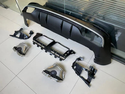 Mercedes Benz GLE53 rear diffuser with exhaust tips for V167 2019 - 2023