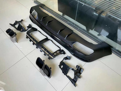 Mercedes Benz GLE53 rear diffuser with exhaust tips for V167 2019 - 2023