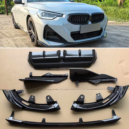 MP Dry carbon body kit aero kit for BMW 2 Series G42 2022+ Front lip | Diffuser | Side skirts