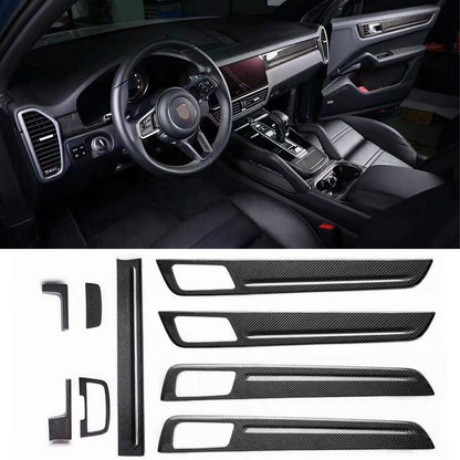 Dry Carbon Fiber Interior Trim Kit Cover fits Porsche Cayenne E3 2017-2023