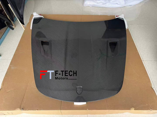 GT4 Style Dry Carbon Fiber Hood Bonnet for Porsche 718 Cayman Boxster 982 2016 - 2025