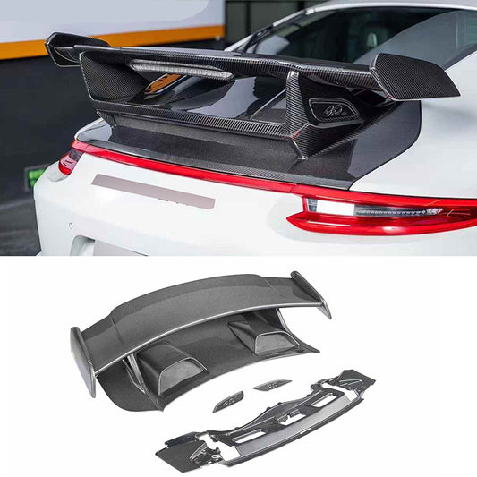 GT3 dry carbon fiber wing rear spoiler for Porsche 911 991 2012 - 2018