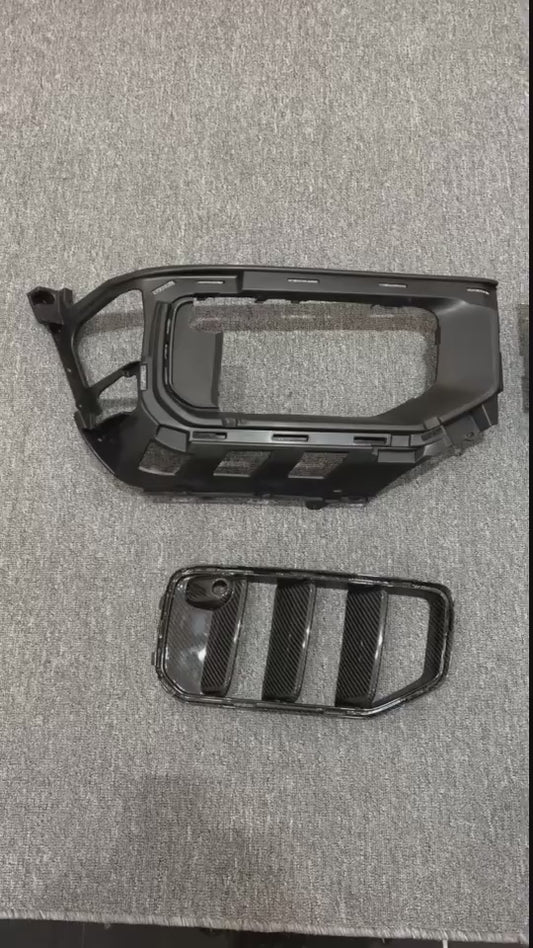 Dry Carbon Fiber Front Bumper Inserts Vents For Mercedes Benz G Class W465 G63 AMG 2025+