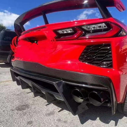 Carbon fiber rear diffuser kit fit Chevrolet Corvette C8 2020UP