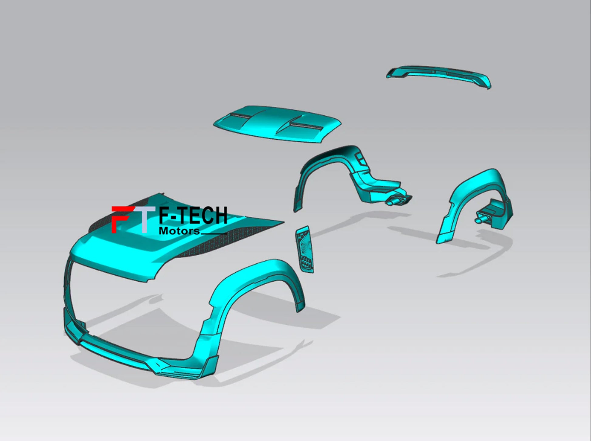 Zhouse Wide body kit for Land Rover Defender L663 110 2020+ Front Lip Hood Fender Arch 
