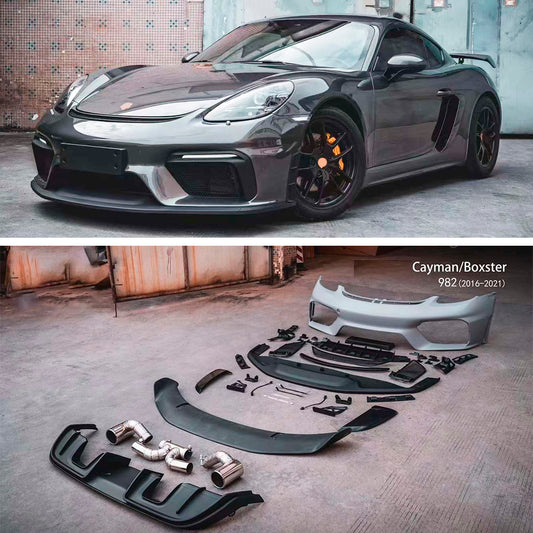 GT4 Style Upgrade Conversion Body Kit for Porsche 718 Cayman 982 2016UP