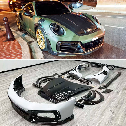 Carbon Fiber Body Kit fits Porsche 911 992 Turbo S 2019 Present Front Bumper | Hood | Fenders | Diffuser | Arch | Side Skirts GT street R