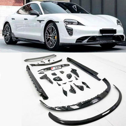  Carbon Fiber Body Kit For Porsche Taycan 4S Turbo S GTS 2019+ techart