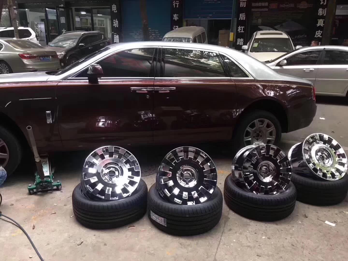 Phantom aluminium polished style Monoblock Custom Forged Alloy Wheels For Rolls Royce Ghost Cullinan Phantom Wraith Dawn 