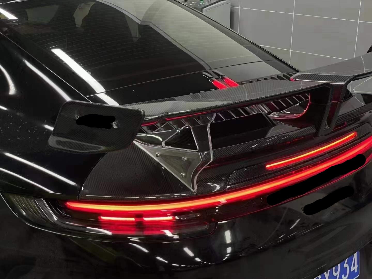 Carbon Fiber Wing Rear Spoiler fits Porsche 911 992 Carrera 4 S 2019 Present techart