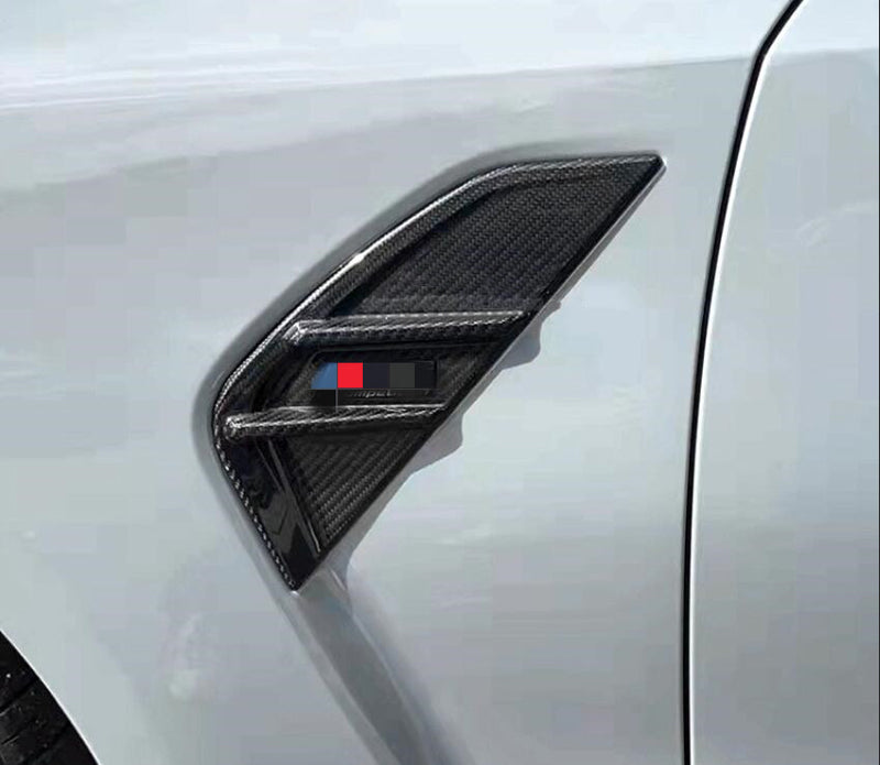 MP Style Carbon Fiber Front Fender Trim Covers For BMW M3 G80 M3 G82 2020 - 2024