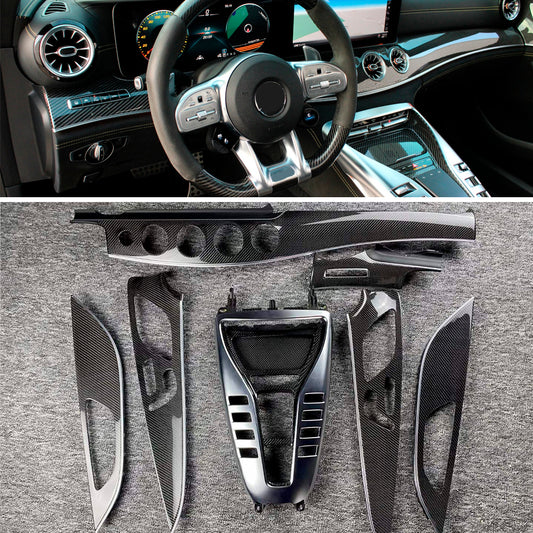 Dry Carbon Fiber Interior Trim Kit Covers fits Mercedes Benz AMG GT 43 | 50 | 53 | 63S