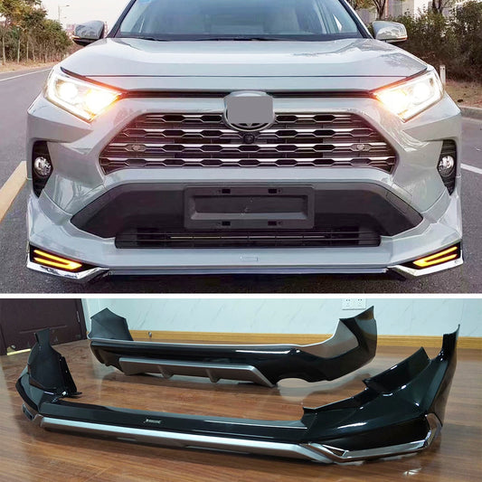 Front Lip With Belt Light & Rear Diffuser for new Toyota RAV4 XA50 2019-2023