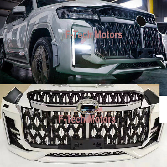 Full Body Upgrade Kit fit Toyota Land Cruiser LC300 2021-Up Front &Rear Bumper Front Grille 