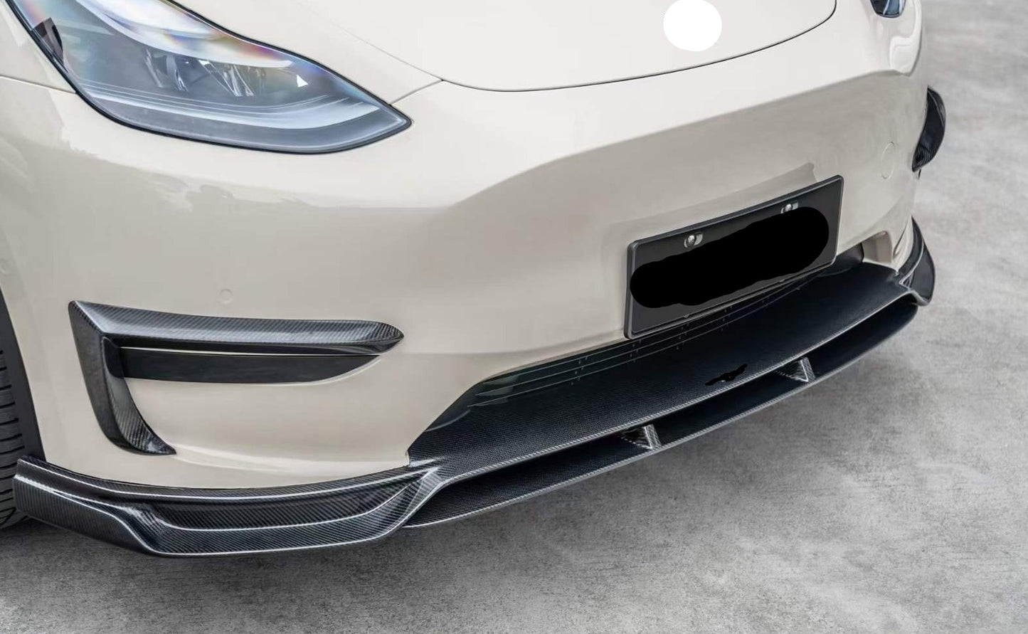 Carbon Fiber Body kit for Tesla Y (model) 2020 Present Front Spoiler Side Skirts Under Rear Diffuser Spoiler