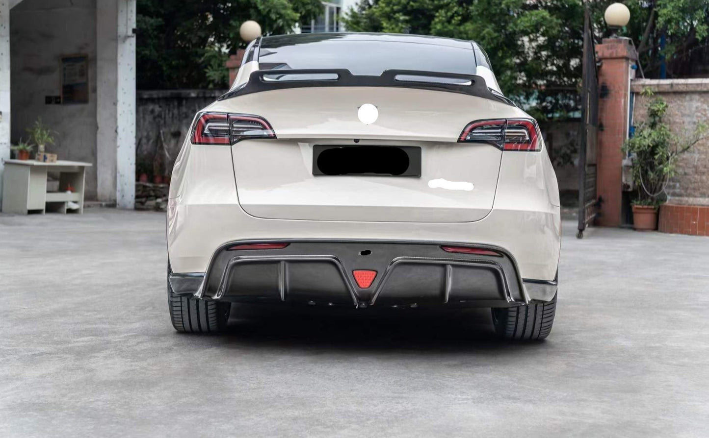 Carbon Fiber Body kit for Tesla Y (model) 2020 Present Front Spoiler Side Skirts Under Rear Diffuser Spoiler